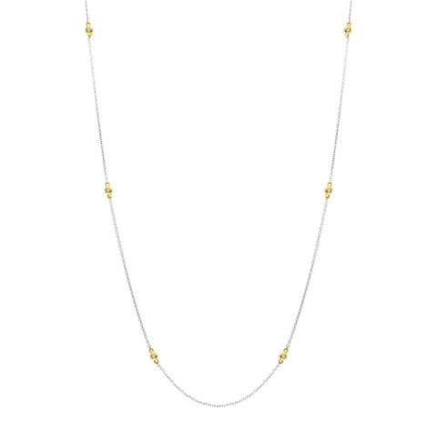 18ct White and Yellow Gold Diamond Necklet N1019