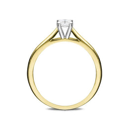 18ct Yellow Gold 0.25ct Diamond Solitaire Ring FEU-744