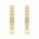 18ct Yellow Gold 0.30ct Diamond Channel Set Hoop Earrings FEU-2267