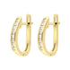 18ct Yellow Gold 0.30ct Diamond Channel Set Hoop Earrings FEU-2267