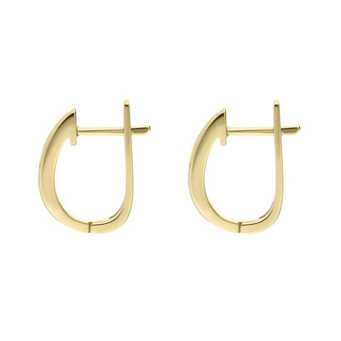 18ct Yellow Gold 0.30ct Diamond Channel Set Hoop Earrings FEU-2267