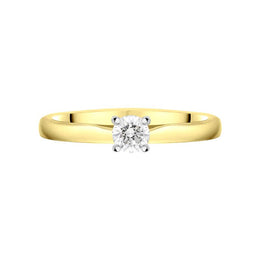 18ct Yellow Gold 0.40ct Diamond Brilliant Cut Solitaire Ring FEU-2318