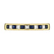 18ct Yellow Gold 0.45ct Sapphire Diamond Half Eternity Ring, FEU-2029.  