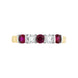 18ct Yellow Gold 0.62ct Ruby Diamond Half Eternity Ring, FEU-2007.