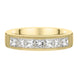 18ct Yellow Gold 1.01ct Diamond Princess Cut Half Eternity Ring, FEU-1666