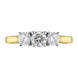 18ct Yellow Gold 1.03ct Diamond Trilogy Ring, FEU-1810.