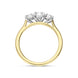 18ct Yellow Gold 1.03ct Diamond Trilogy Ring, FEU-1810.