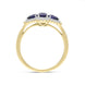 18ct Yellow Gold 1.05ct Sapphire 0.22ct Diamond Pear Cluster Ring FEU-2275