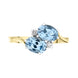 18ct Yellow Gold 1.36ct Aquamarine Diamond Twist Ring, FEU-1270_2