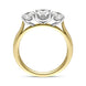 18ct Yellow Gold 1.53ct Diamond Brilliant Cut Trilogy Ring, FEU-1769.