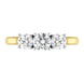 18ct Yellow Gold 1.53ct Diamond Brilliant Cut Trilogy Ring, FEU-1769.