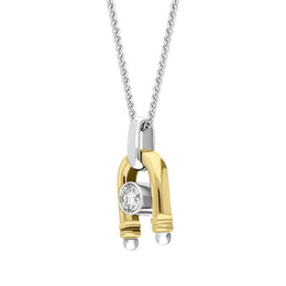 18ct Yellow Gold Diamond Magnet Necklace, P378C