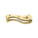 18ct Yellow Gold Diamond Open Band Wave Ring