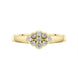 18ct Yellow Gold Diamond Rhombus Shape Cluster Style Ring 18 4195D