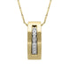 18ct Yellow Gold Diamond Whistle Shape Necklace, 30H23P608CBT.