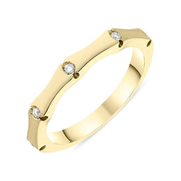 18ct Yellow Gold Five Diamond Band Ring R264B