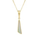 18ct Yellow Gold Opal Abstract Oblong Necklace P2416