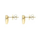 18ct Yellow Gold Opal Abstract Square Stud Earrings UNQOPAL