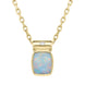 18ct Yellow Gold Opal Diamond Bail Unique Necklace UPOP171