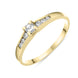 18ct Yellow Gold Princess Cut Diamond Shoulder Ring, ER269/D.