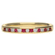 18ct Yellow Gold Ruby Diamond Half Eternity Ring, FEU-2340. top