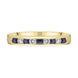 18ct Yellow Gold Sapphire Diamond Channel Set Half Eternity Ring FEU-887