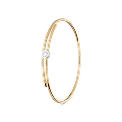 18ct Rose Gold 0.17ct Diamond Bangle, BLC-145.