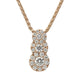 18ct Rose Gold 0.41ct Diamond Graduating Pendant Necklace, BLC-051.