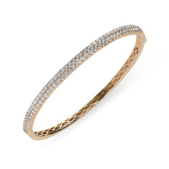 18ct Rose Gold 1.87ct Diamond Bangle, B1118.