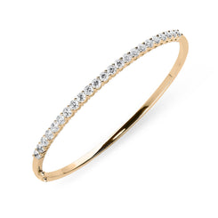 18ct Rose Gold 2.02ct Diamond Bangle, G00116.