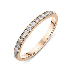 18ct Rose Gold Diamond Channel Set Half Eternity Ring, BNN-141.