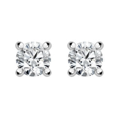 18ct White Gold 0.15ct Diamond Solitaire Stud Earrings FEU2085