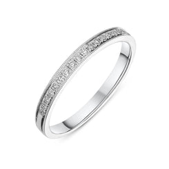 18ct White Gold 0.16ct Diamond Channel Set Half Eternity Ring. FEU-1865.