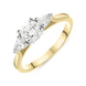 30186396 18ct Yellow Gold 0.89ct Diamond Trilogy Pear Cut Ring, FEU-2312