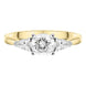 30186396 18ct Yellow Gold 0.89ct Diamond Trilogy Pear Cut Ring, FEU-2312