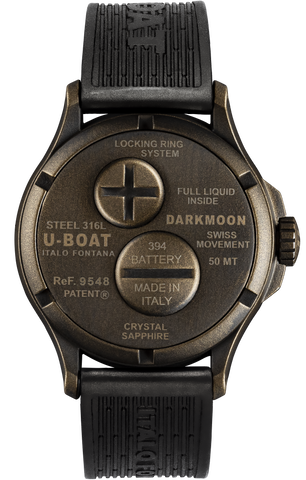 U-Boat Darkmoon 44 Brown Black Curve Vintage
