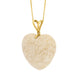 9ct Yellow Gold Coquina Extra Large Heart Split Bail Pendant Necklace D