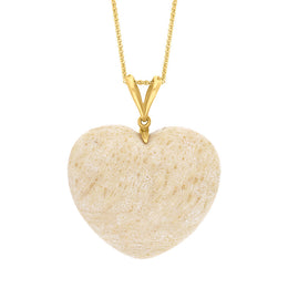 9ct Yellow Gold Coquina Extra Large Heart Split Bail Pendant Necklace P2271_XL.