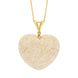 9ct Yellow Gold Coquina Extra Large Heart Split Bail Pendant Necklace P2271_XL.