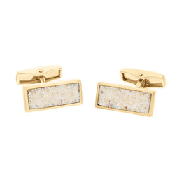 9ct Yellow Gold Coquina Slim Oblong Cufflinks, CL418