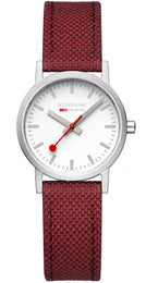 Mondaine Watch Classic Dark Cherry Textile D