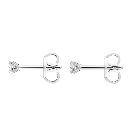 30183036 18ct White Gold 0.20ct Diamond Claw Set Solitaire Stud Earrings, BLC-184.