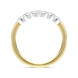 18ct Yellow Gold 0.44ct Diamond Bezel Set Half Eternity Ring, FEU-2289