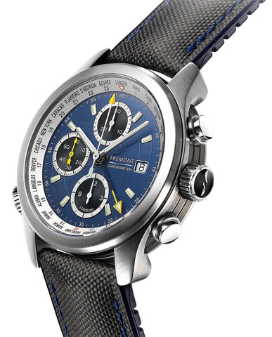 Bremont Watch World Timer ALT1-WT Blue Chalgrove Strap