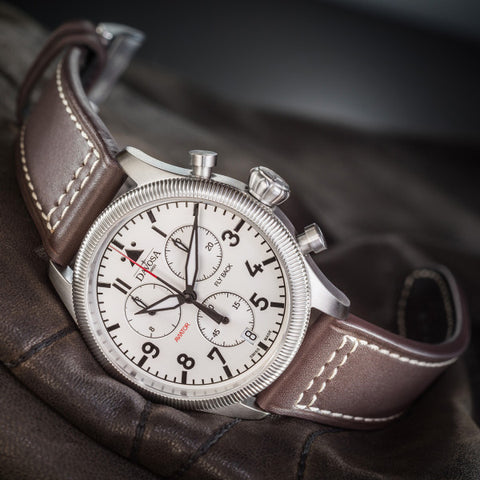 Davosa Aviator Quartz Chronograph Silver