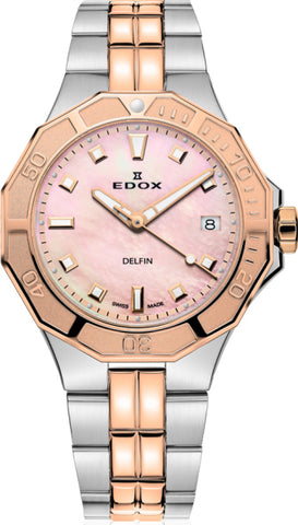 Edox Watch Delfin Diver Date Lady 53020 357RM ROR