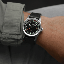 Fortis Flieger F-39 Automatic On Aviator Strap