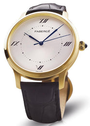 Faberge Alexei Yellow Gold, Four Numerals and Black Diamonds