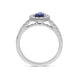 18ct White Gold 0.71ct Sapphire and Diamond Pear Ring, FEU-1939.