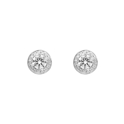 18ct White Gold 0.48ct Diamond Brilliant Cut Round Stud Earrings